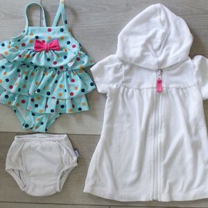 Baby Swimsuit, Coverup + Reusable Diaper Set